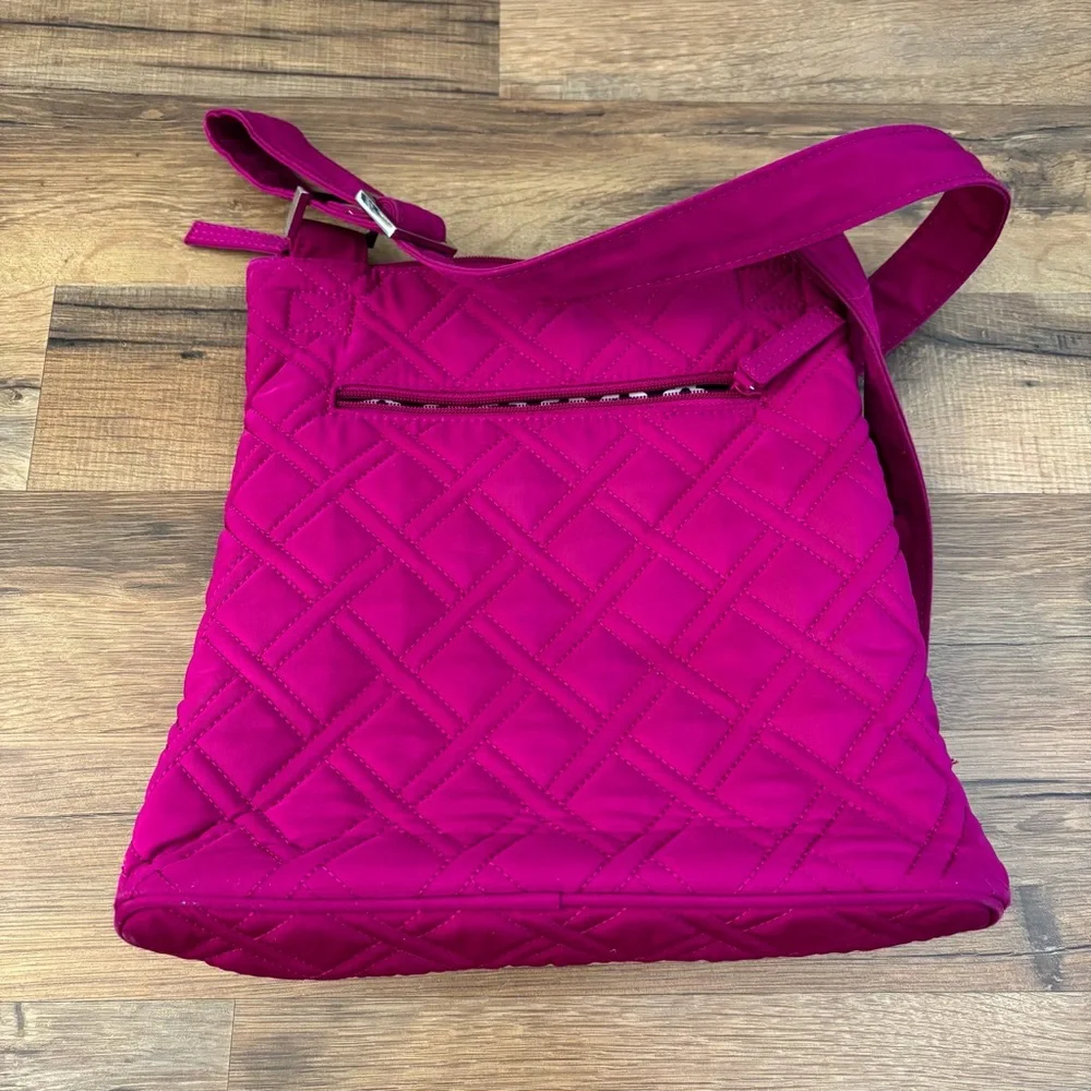 Vera Bradley Fuchsia Pink Microfiber Hipster Cross Body Purse